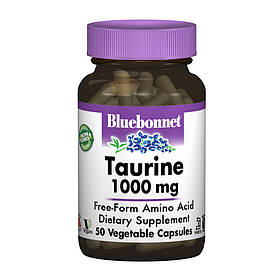 Таурин 1000мг, Bluebonnet Nutrition, 50 гелевих капсул
