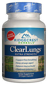 Комплекс для Підтримки Легенів, Екстра Сила, Clear Lungs, RidgeCrest Herbals, 60 гелевих капсул