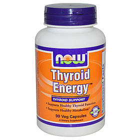 Підтримка Щитовидної Залози, Thyroid Energy, Now Foods, 90 вегетаріанських капсул