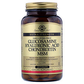 Глюкозамін, Гіалуронова Кислота, Хондроїтин і МСМ, Solgar, 120 таблеток