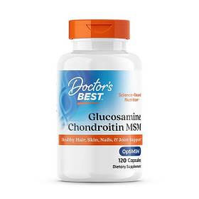 Глюкозамін & Хондроїтин & МСМ, OptiMSM, Doctor's Best, 120 капсул