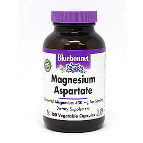 Аспартат Магнію 400 мг, Magnesium Aspartate, Bluebonnet Nutrition, 100 вегетаріанських капсул