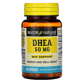 Дегідроепіандростерон 50 мг, DHEA, Mason Natural, 30 капсул