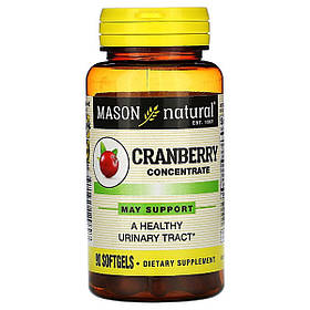 Журавлинний концентрат, Cranberry Concentrate, Mason Natural, 90 гелевих капсул