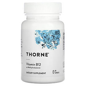 Вітамін B12, 1000 мкг, Метилкобаламін, Vitamin B12 Methylcobalamin, Thorne, 60 капсул