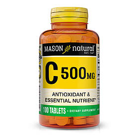 Вітамін C 500мг, Vitamin C, Mason Natural, 100 таблеток