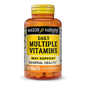 Мультивітаміни на кожен день, Daily Multiple Vitamins, Mason Natural, 100 міні таблеток