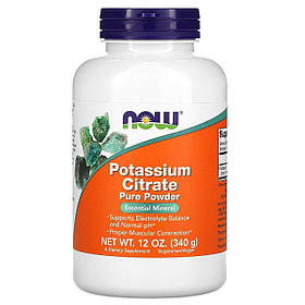 Цитрат Калію, Potassium Citrate Pure Powder, Now Foods, 340 гр