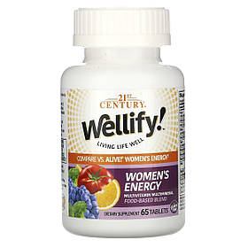 Мультивітаміни для Жінок, Wellify, Women's Energy, 21st Century, 65 таблеток