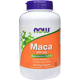 Перуанська Мака, 500 мг, Maca, Now Foods, 250 вегетаріанських капсул
