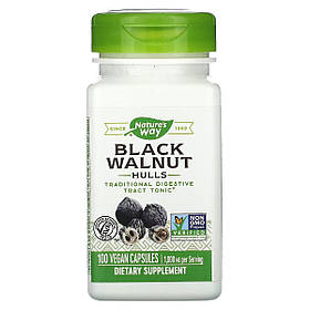 Чорний Горіх, Black Walnut, Hulls, Nature's Way, 500 мг, 100 Капсул