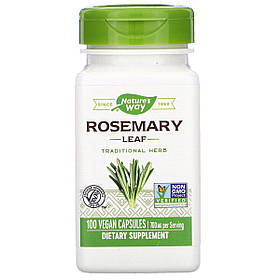 Розмарин, 350 мг, Rosemary Leaves, Nature's Way, 100 капсул