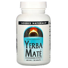 Падуб Парагвайський (Парагвайський Чай Мате) 600мг, Source Naturals, 90 таблеток