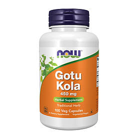 Готу Кола, 450 мг, Gotu Kola, Now Foods, 100 вегетаріанських капсул