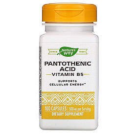 Пантотенова кислота, Pantothenic Acid, Nature's Way, 250 мг, 100 капсул