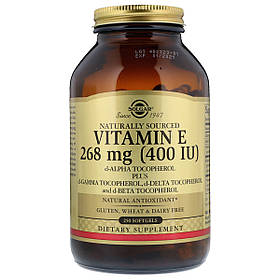 Вітамін E 400 IU, Solgar, 250 желатинових капсул