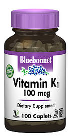 Вiтамiн К1 100мкг, Bluebonnet Nutrition, 100 каплет