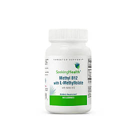 Метил B12 з L-метилфолатом, смак вишні, Methyl B12 with L-Methylfolate, Seeking Health, 60 жувальних таблеток