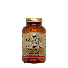 Цитрат Кальція + Вітамін  D3, Calcium Citrate with Vitamin D3, Solgar, 120 таблеток
