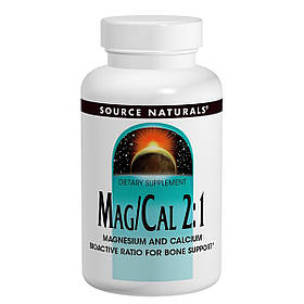 Магній Кальцій 2:1, 370 мг, Source Naturals, 90 капсул