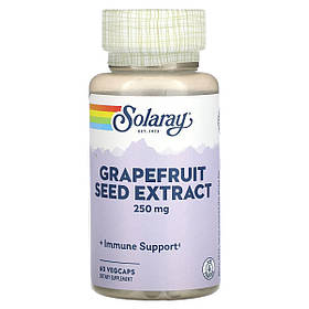 Екстракт насіння грейпфрута, 250 мг, Grapefruit Seed Extract, Solaray, 60 вегетаріанських капсул