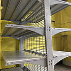 Острівні високі торгові стелажі 2000x1250 з металевими посиленими полицями та гратчастою стінкою MODERN Columb, фото 2