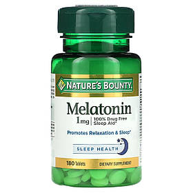 Мелатонін, 1 мг, Melatonin, Nature's Bounty, 180 таблеток