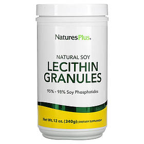 Соєвий Лецитин у Гранулах, Natural Soy Lecithin Granules, Natures Plus, 340 гр