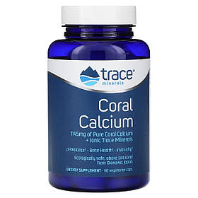 Кораловий кальцій та культові мікроелементи, Coral Calcium + Iconic Trace, Trace, 60 вегетаріанських капсул