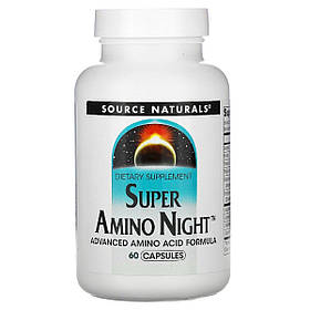Вдосконалена Аміно Формула, Super Amino Night, Source Naturals, 60 капсул