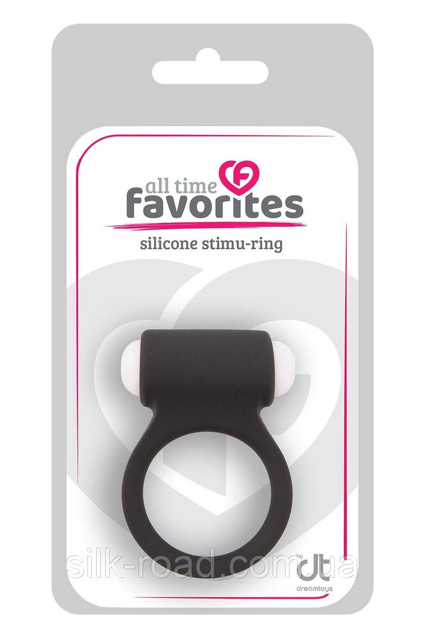 Ерекційне кільце зі знімною віброкулею Dream Toys All Time Favorites чорне
