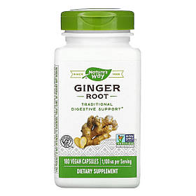 Корінь Імбиру, 550 мг, Ginger Root, Nature's Way, 180 капсул