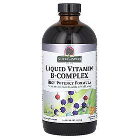 Рідкий комплекс вітамінів групи B, смак мандарину, Liquid Vitamin B-Complex, Nature's Answer, 480 мл