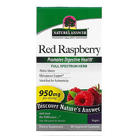 Червона малина, 950 мг, Red Raspberry, Nature's Answer, 90 вегетаріанських капсул