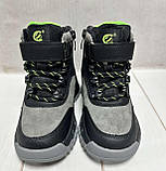 Зимові дитячі черевики на овчині clibee сірий 26-30, фото 6