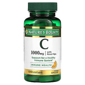 Вітамін С з шипшиною, 1000 мг, Vitamin C with Rose Hips, Nature's Bounty, 100 каплет