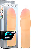 Насадка, що подовжує на пеніс Blush Performance з кібершкіри, тілесна