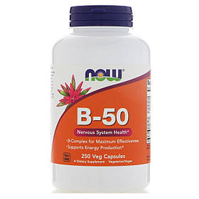 Комплекс B-50, Now Foods, 250 Вегетаріанських Капсул