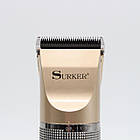 Акумуляторна машинка для стрижки волосся + 4 насадки, SURKER SK-870 / Бездротовий триммер для бороди / Тример для стрижки волосся, фото 3