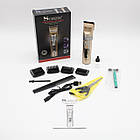 Акумуляторна машинка для стрижки волосся + 4 насадки, SURKER SK-870 / Бездротовий триммер для бороди / Тример для стрижки волосся, фото 10