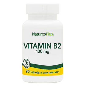 Рибофлавін, B-2, Natures Plus, 100 мг, 90 Таблеток