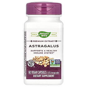 Астрагал, преміум екстракт, Astragalus, Premium Extract, Nature's Way, 60 вегетаріанських капсул