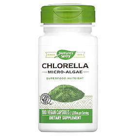 Хлорелла, 1230 мг, Chlorella, Micro-Algae, Nature's Way, 100 вегетаріанських капсул