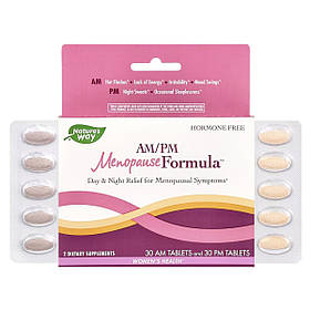 Жіноче здоров'я при менопаузі, день/ніч, AM/PM Menopause Formula, Nature's Way, 60 таблеток