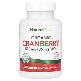 Журавлина органічна, 500 мг, Organic Cranberry, Natures Plus, 60 капсул