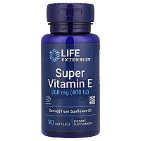 Вітамін E, 268 мг, Super Vitamin E, Life Extension, 90 гелевих капсул