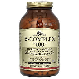 B-комплекс, B-Complex "100", Solgar, 250 вегетаріанських капсул