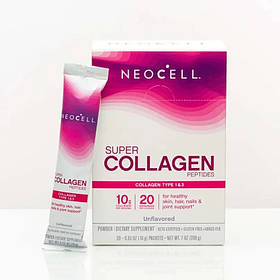 Пептиди Супер Коллагена, 10 гр, Super Collagen Peptides, NeoCell, 20 стиків