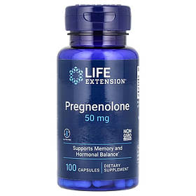 Прегненолон, 50 мг, Pregnenolone, Life Extension, 100 капсул