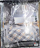 Теплий бавовняний новорічний плед із бахромою 200*220 VEFA colection, фото 10